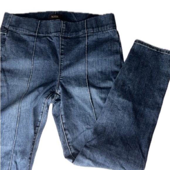 NYDJ‎ Pull-On Jeans Stretch Lift Tuck Ankle Skinny Blue Denim Pants / Jean Sz 6 - Picture 8 of 16